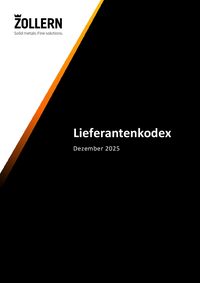 ZOLLERN-Lieferantenkodex inkl. Erklärung des Lieferanten