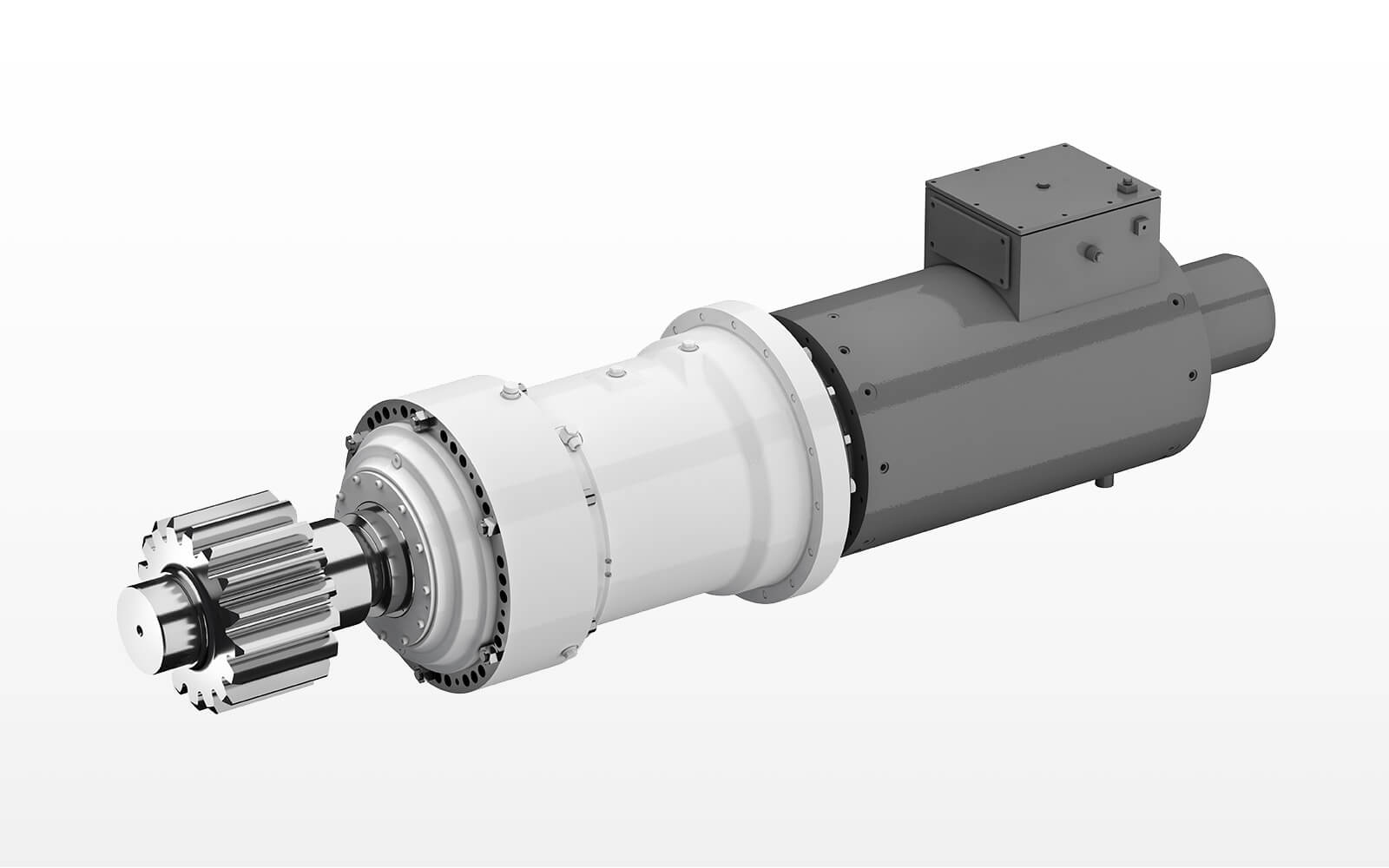 Main gearbox with asynchronous-motor in the power range of 200 till 400 kW